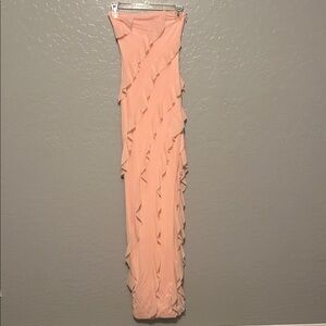 Windsor Strapless Ruffle Dress in Light Pink